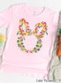 Bunny Head with Tulips Easter Tee