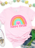 Monogram Happy Easter Rainbow Tee