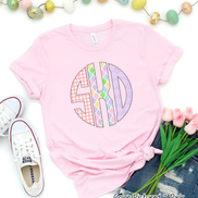 Easter Print Big Monogram Tee