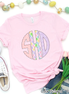 Easter Print Big Monogram Tee