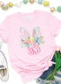 Monogram Bunny Ears with Eggs Tee
