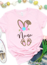 Cheetah Leopard Print Bunny Ears with Nana Easter Tee