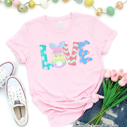 Monogram Bunny LOVE Easter Tee