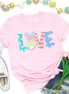Monogram Bunny LOVE Easter Tee