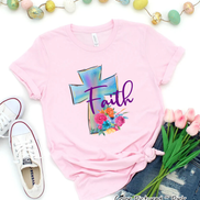Faith Watercolor Cross Tee