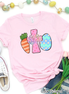 Monogram Carrot Cross & Egg Easter Tee
