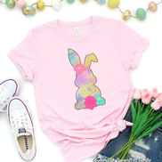 Monogram Pastel Easter Bunny Tee