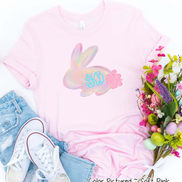 Monogram Watercolor Bunny Easter Tee