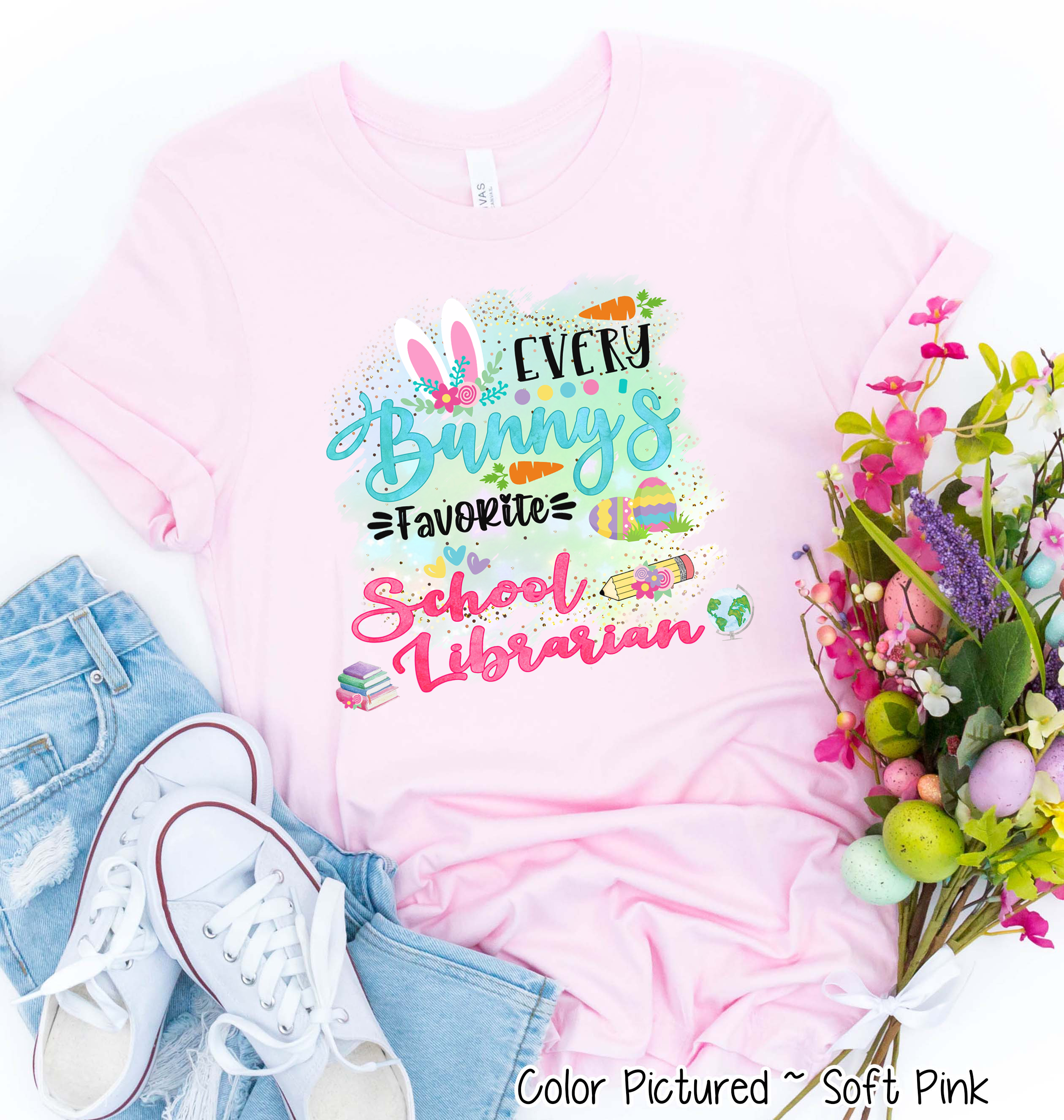 Every Bunny's Favorite School Librarian Easter Tee