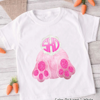 Monogram Bunny Butt Shirt Easter Day Tee