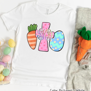 Monogram Carrot Cross & Egg Easter Tee