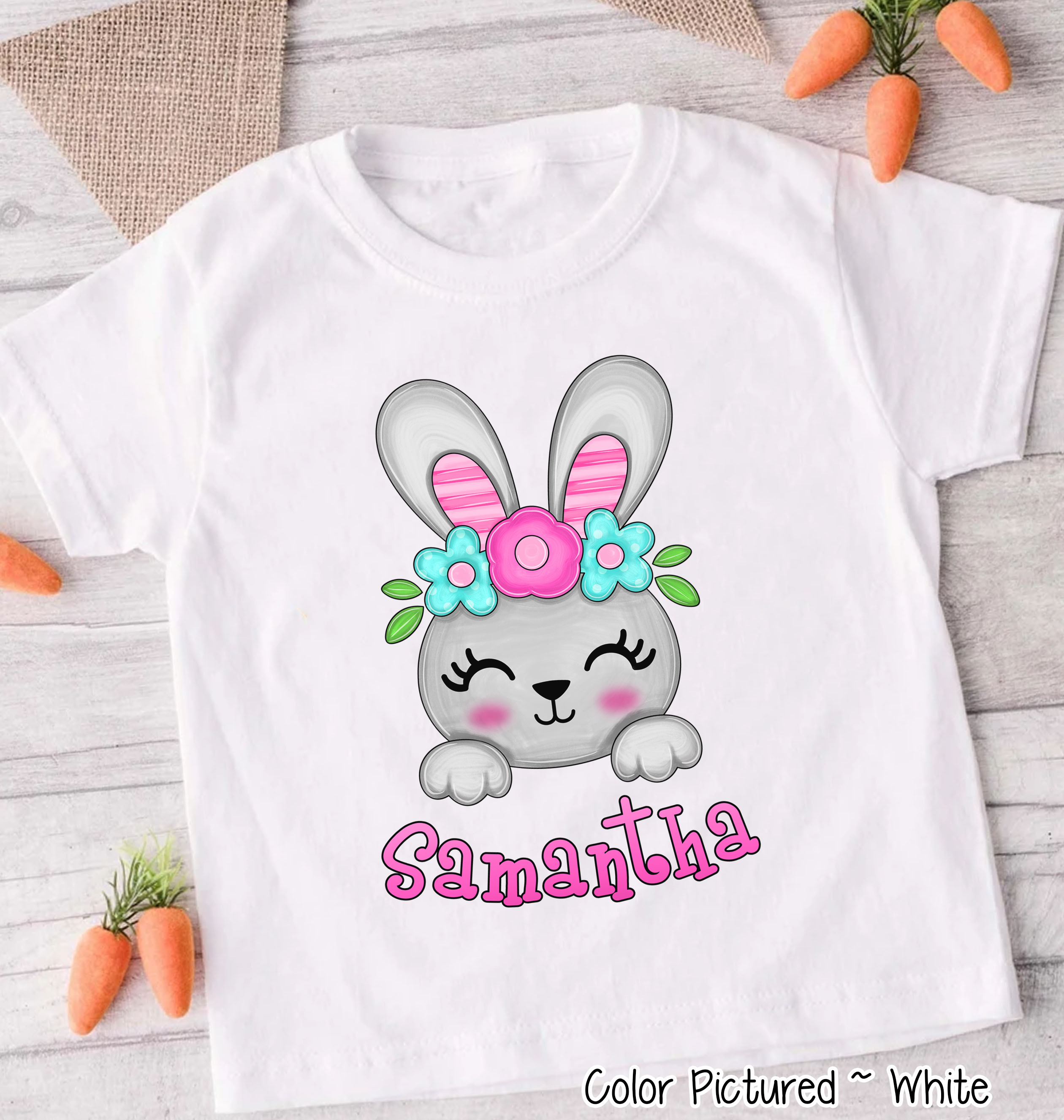 Personalized Easter Bunny Shirt with Custom Name Easter Day Tee