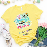 Personalized Shirt For Nana Every Bunny's Favorite & Easter Eggs with Custom Grandkids Name Easter Day Tee