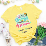 Personalized Shirt For Mimi Every Bunny's Favorite & Easter Eggs with Custom Grandkids Name Easter Day Tee