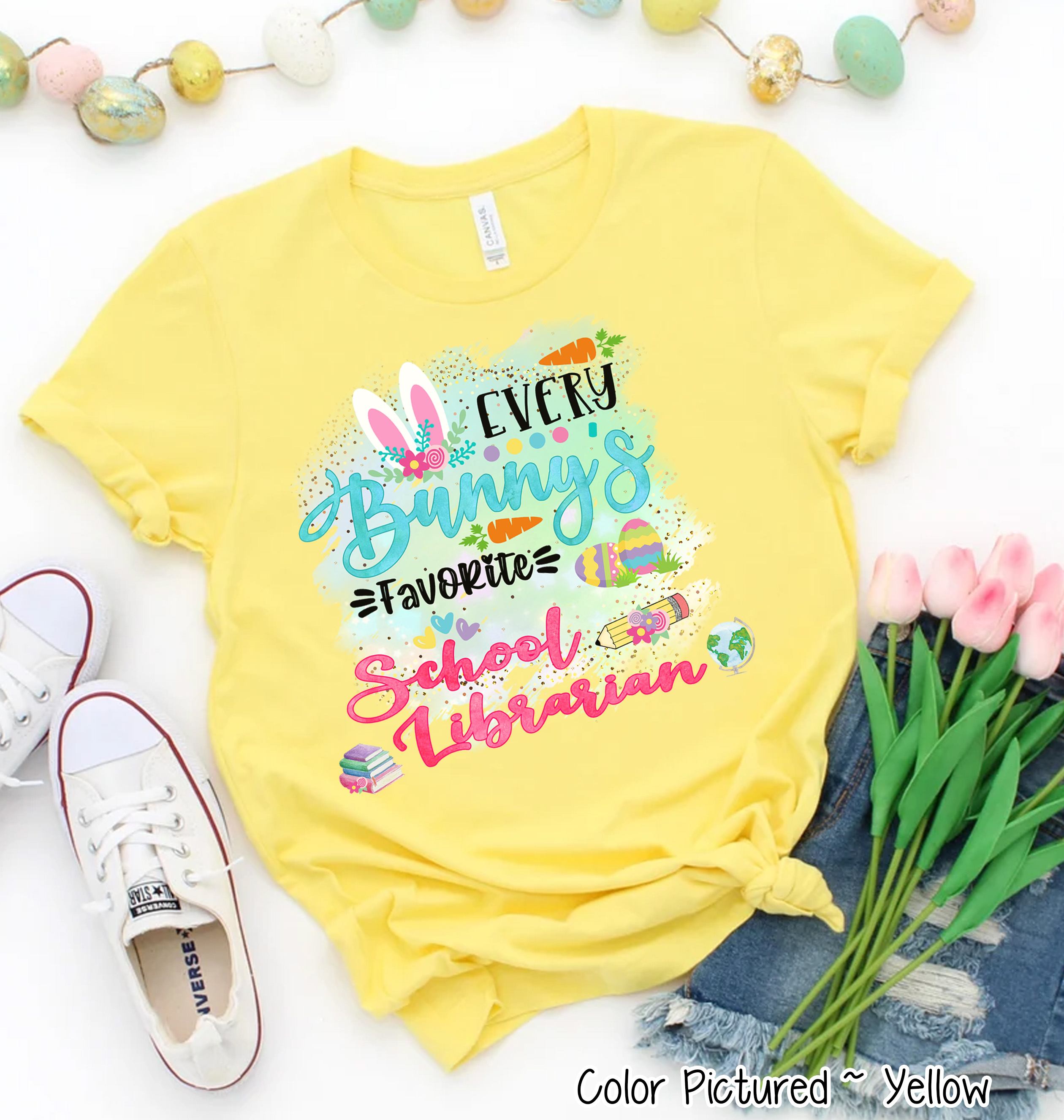 Every Bunny's Favorite School Librarian Easter Tee