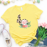 Monogram Leopard Print Easter Rabbit Tee