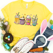 Monogram Coffe Latte Easter Drinks Tee