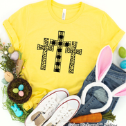 Buffalo Plaid and Leopard Cross Trio Tee