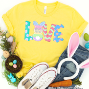 Monogram Bunny LOVE Easter Tee