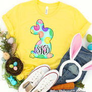 Monogram Fun Polka Dot Easter Bunny Tee