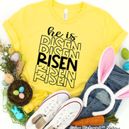 He Is Risen Mirror Print Christian Easter Tee