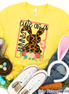 Leopard Print Cute as a Bunny Easter Tee