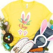Floral Bunny Ears & Feet with Gigi Easter Tee