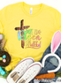 He Is Risen Cross Easter Tee