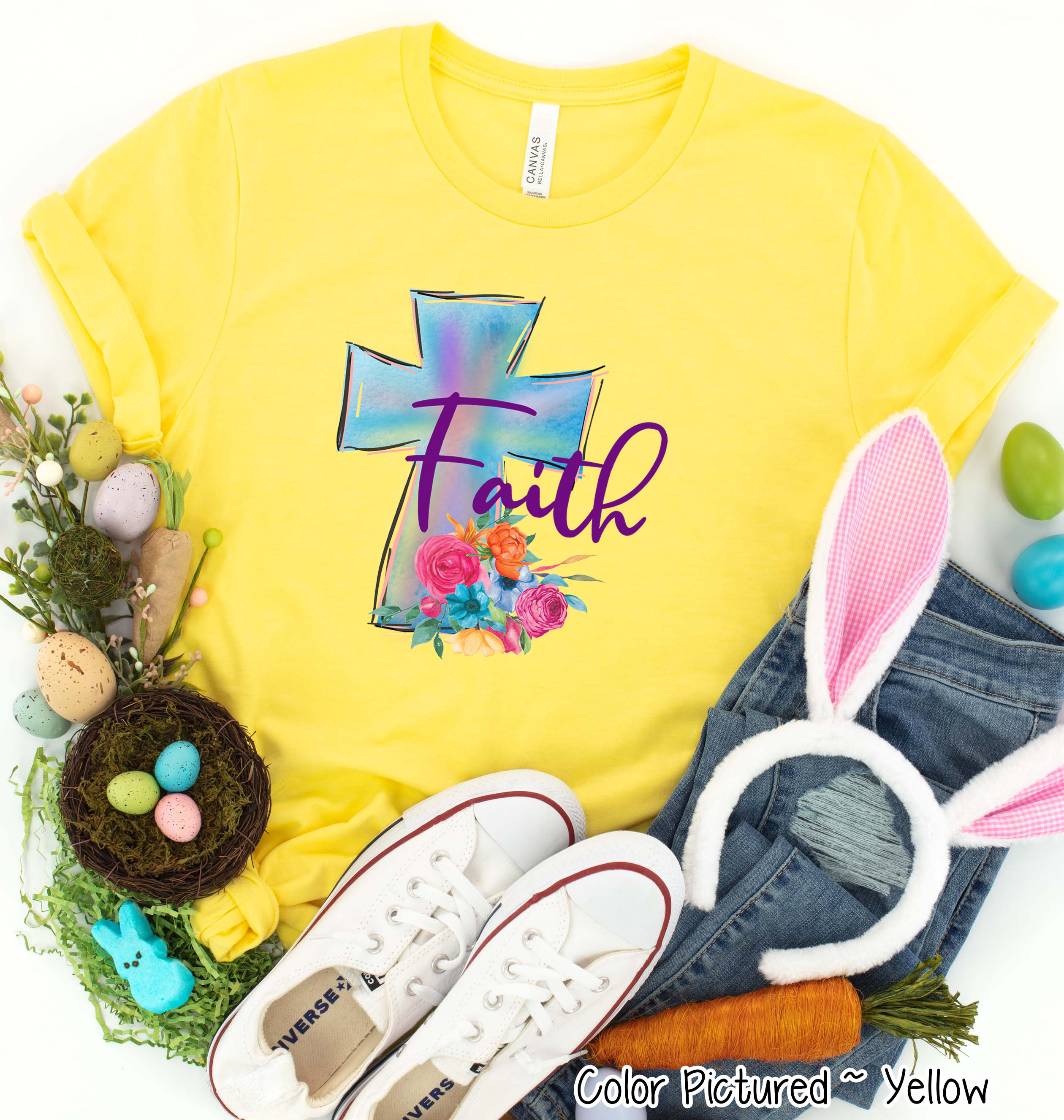 Faith Watercolor Cross Tee