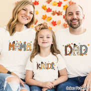 Personalized Thanksgiving Name Family Matching Tee