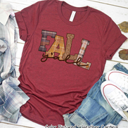 Plaid Fall Y'all Tee