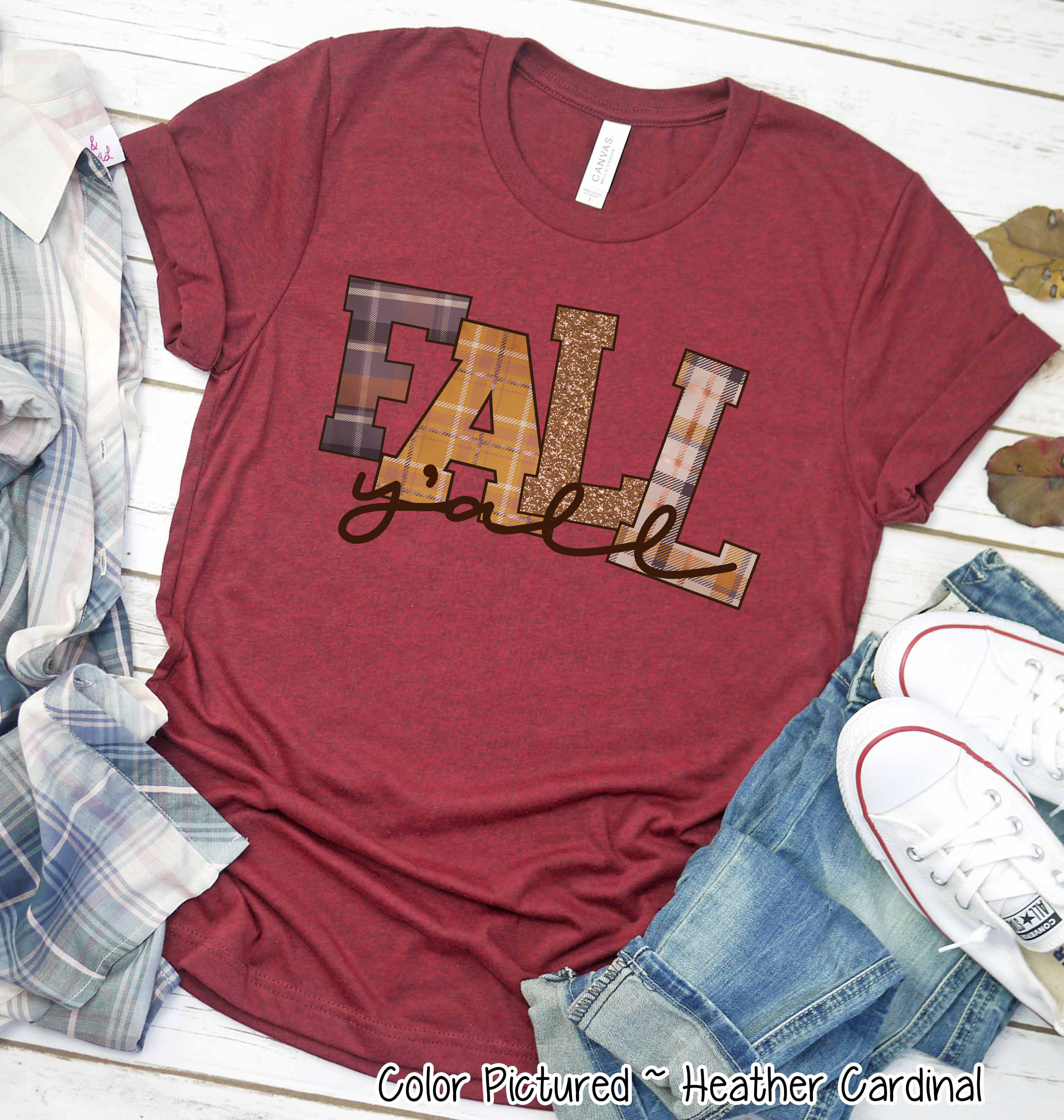 Plaid Fall Y'all Tee