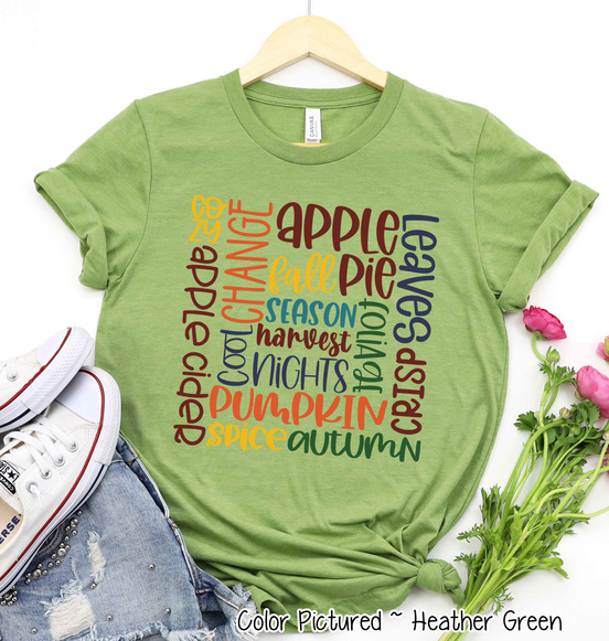 Fall Word Collage Tee