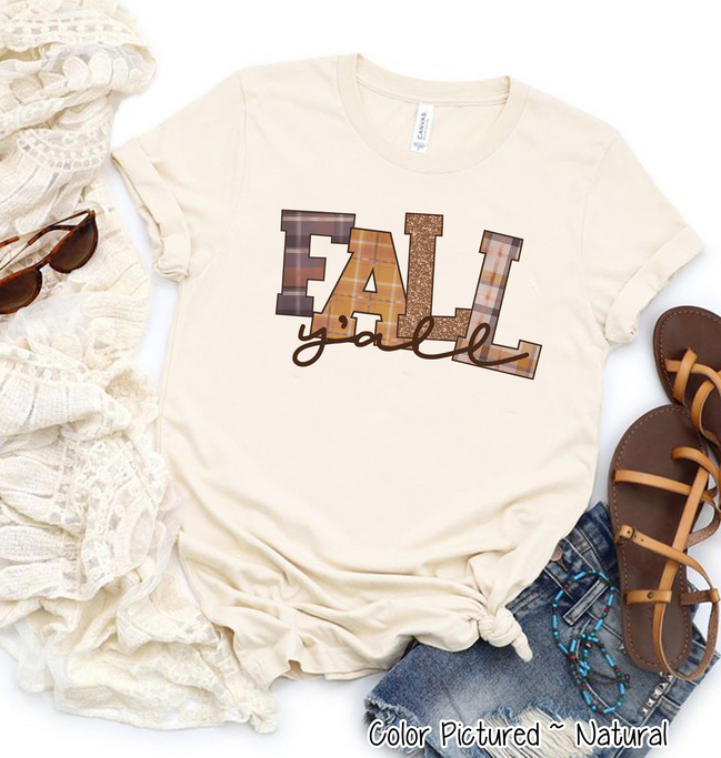 Plaid Fall Y'all Tee
