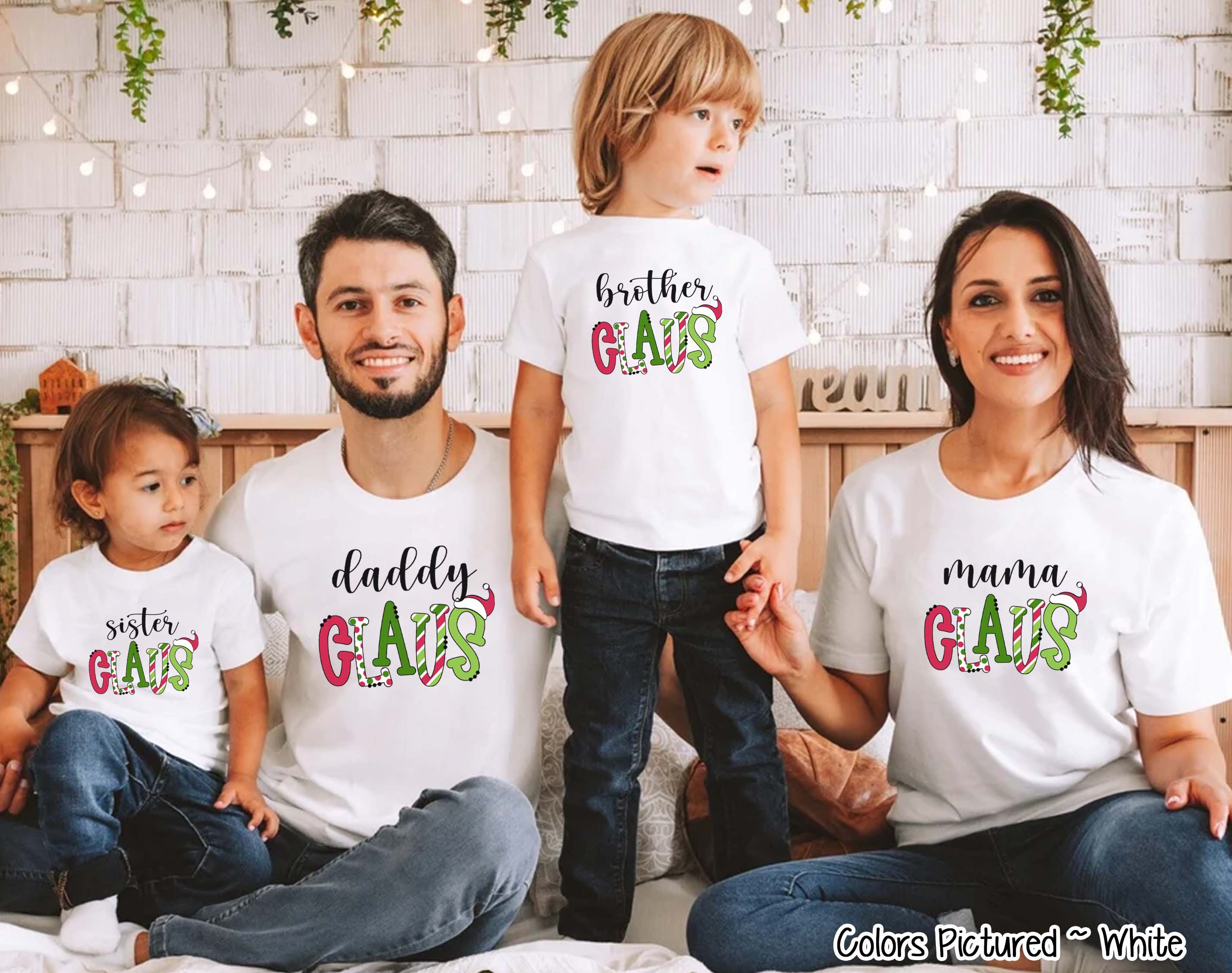 Personalized Family Matching Group Clause Christmas Tee