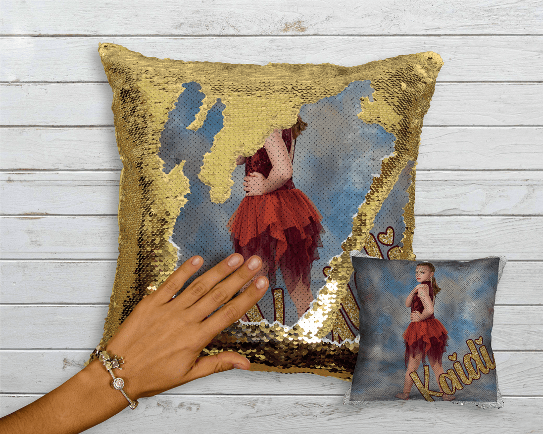 Personalized Flip Sequin Photo Pillow - Too Cute Custom Designs