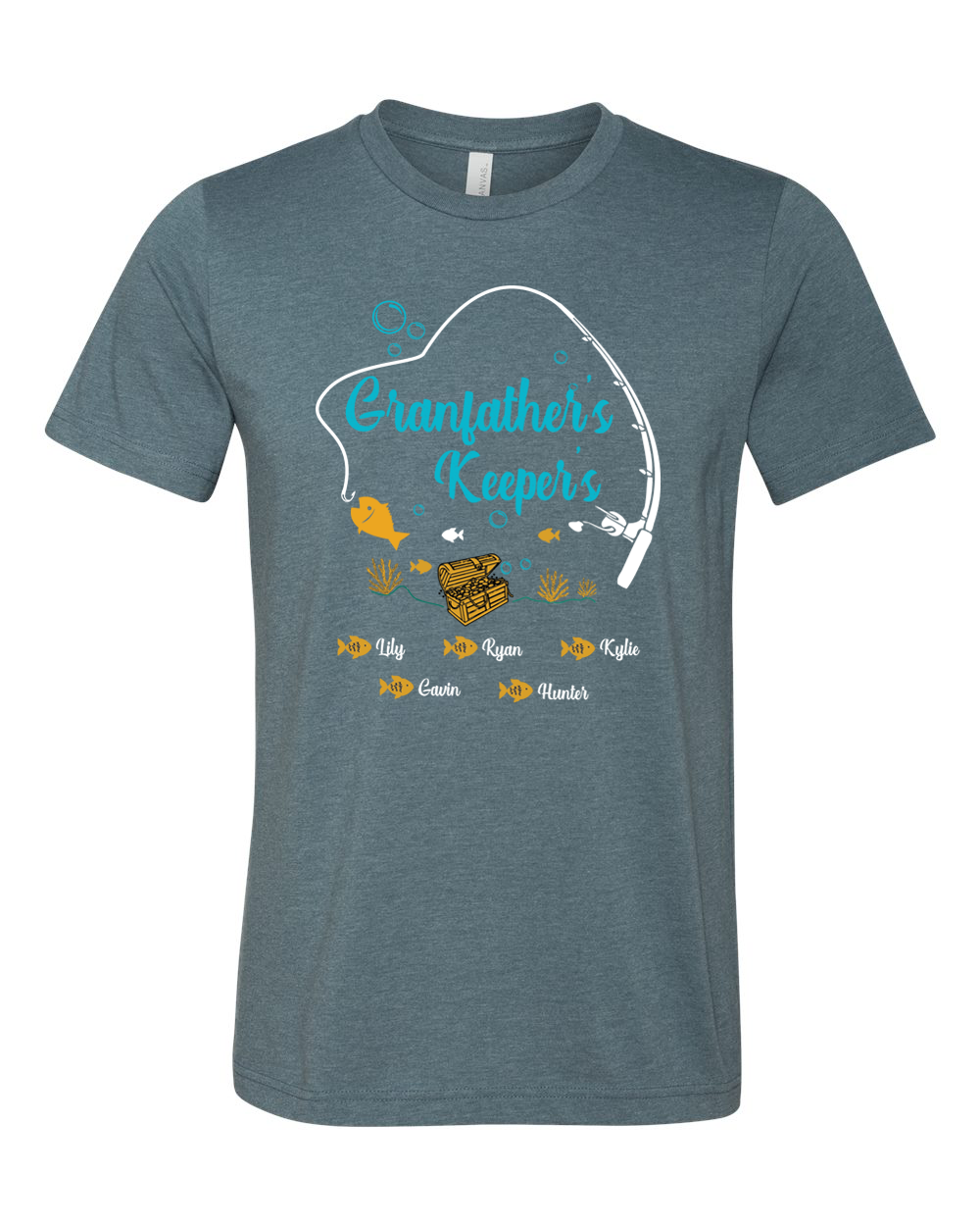 Custom Dad-Father-Papa-Grandpa Keeper Fish Tee