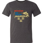 Custom Hooked on Being Dad-Father-Papa-Grandpa Tee