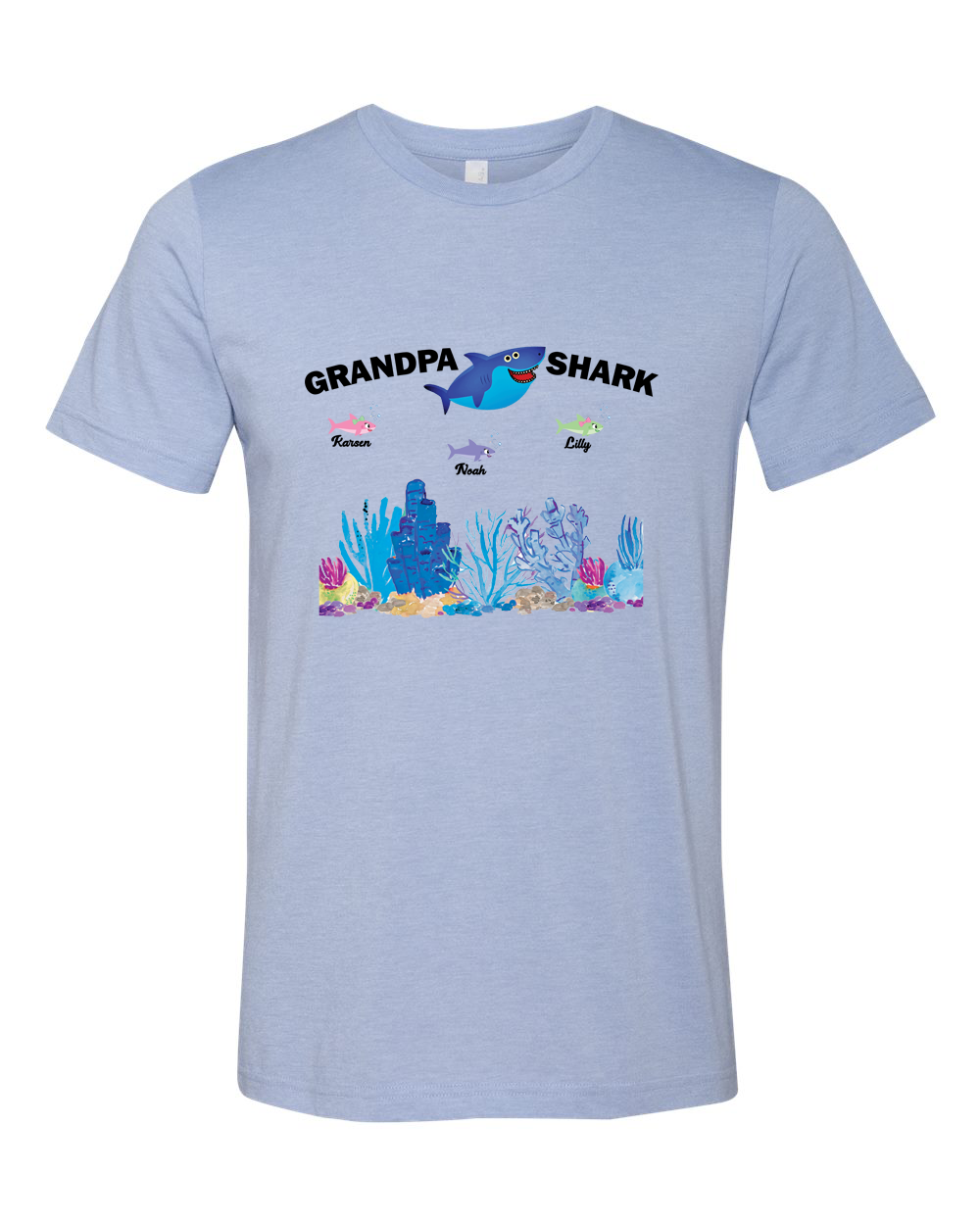 Custom Mama-Daddy-Grandma-Grandpa Baby Shark Tee - Too Cute Custom Designs