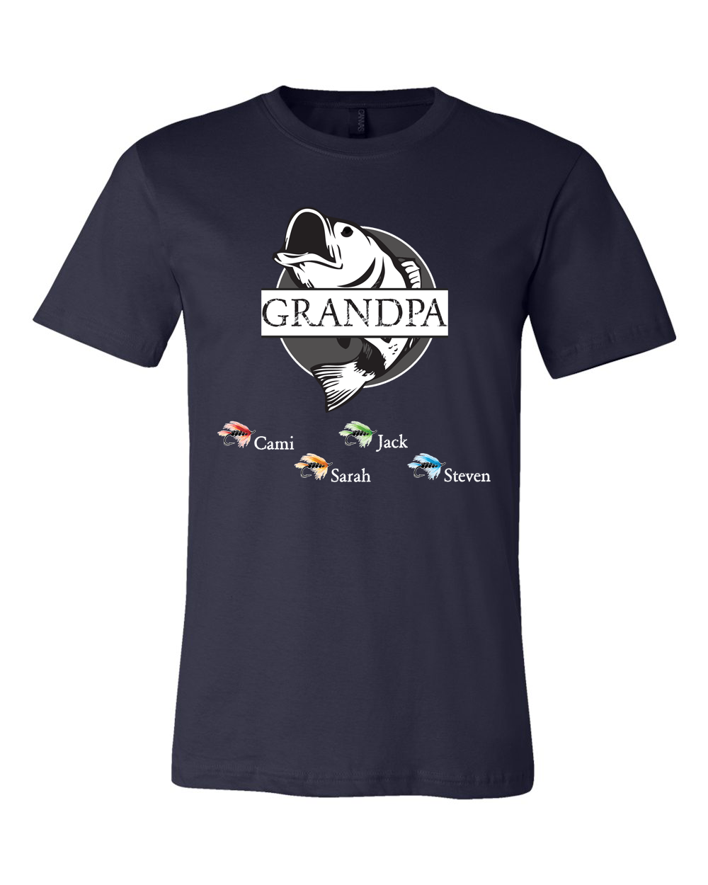 Custom Dad-Father-Papa-Grandpa Fish Tee - Too Cute Custom Designs