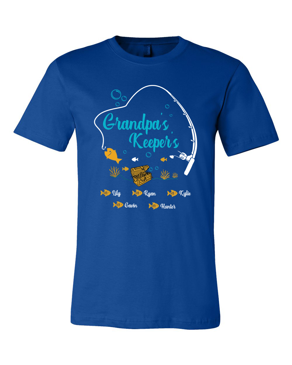 Custom Dad-Father-Papa-Grandpa Keeper Fish Tee