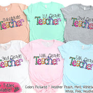 Doodle School Teacher Grade Tee