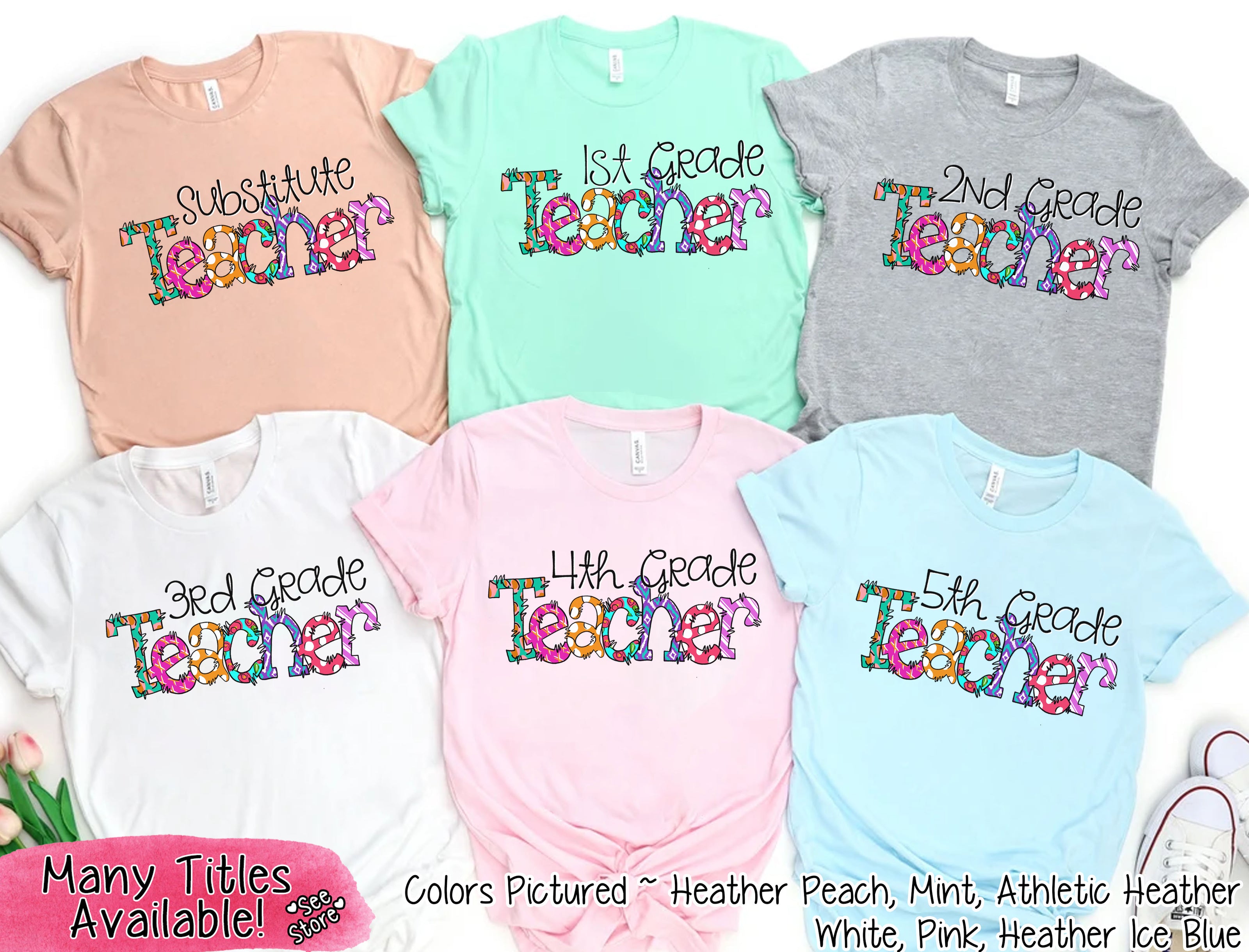 Doodle School Teacher Grade Tee