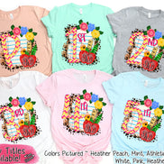 Monogram Pink Chevron School Grade Tee