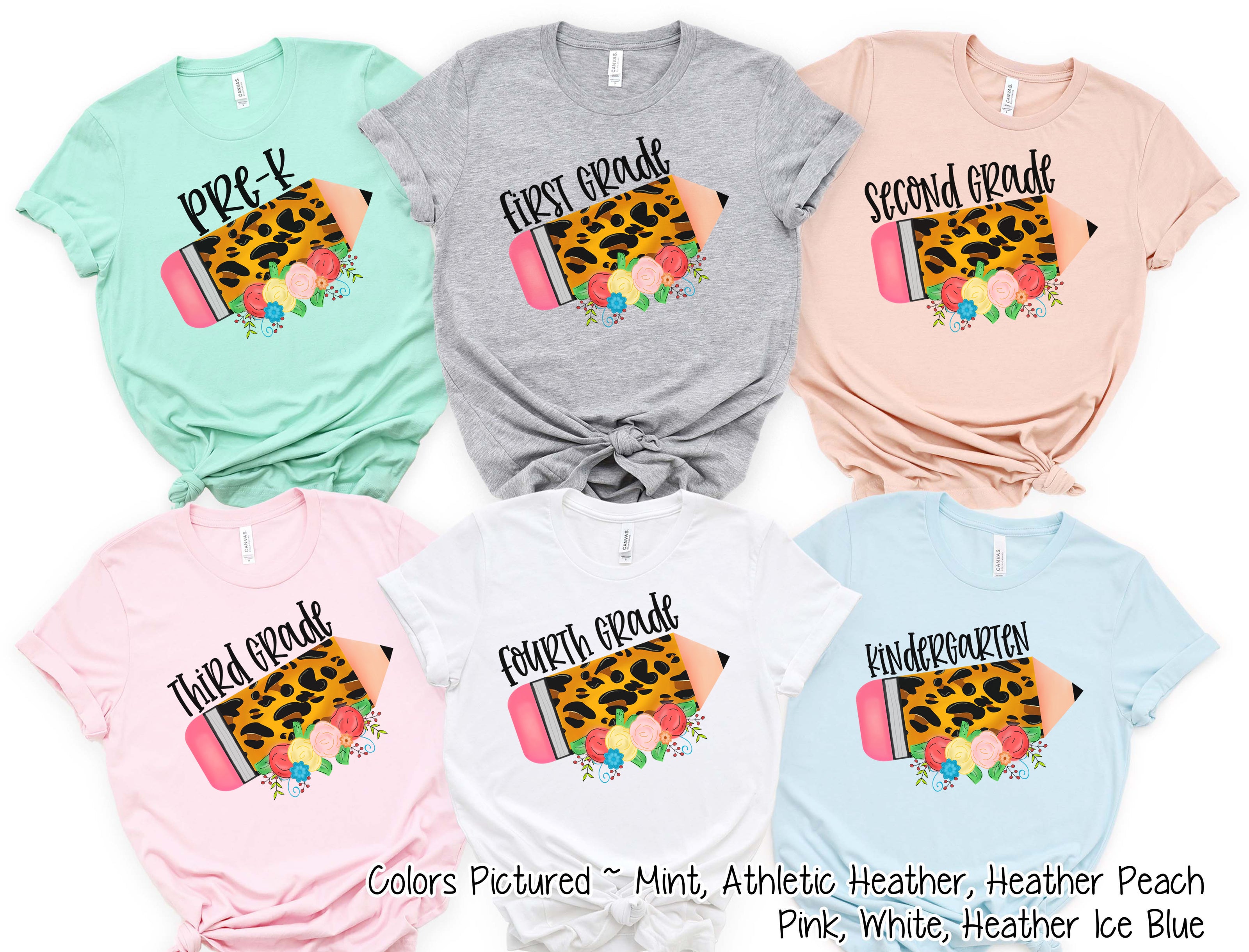 Custom Leopard Pencil Student and Teacher Grade Tee