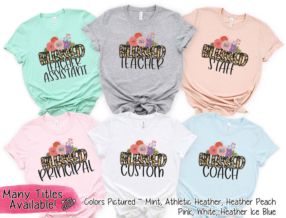 Monogram Blessed Leopard Coach Tee