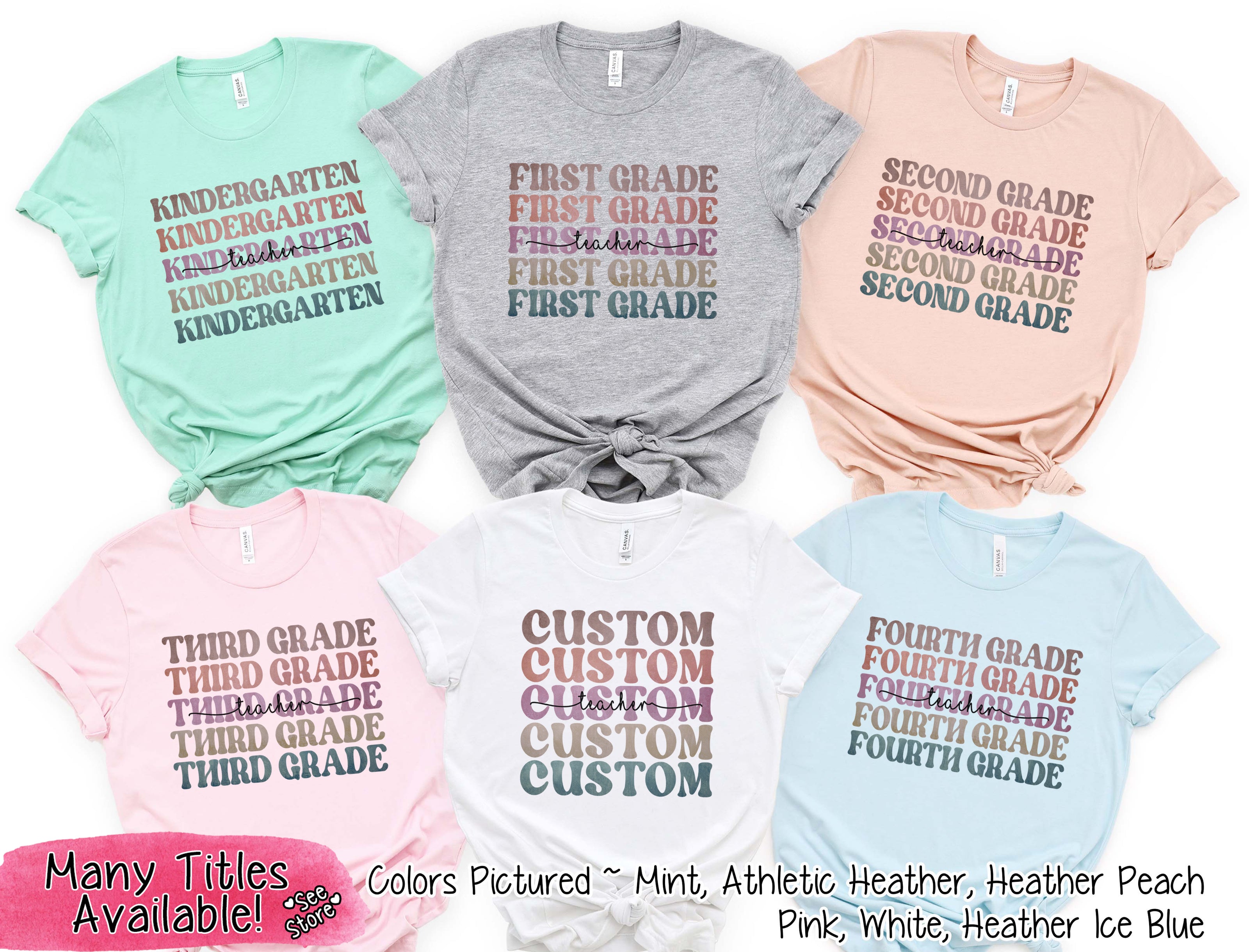 Custom Retro Mirror School Teacher Grade Tee