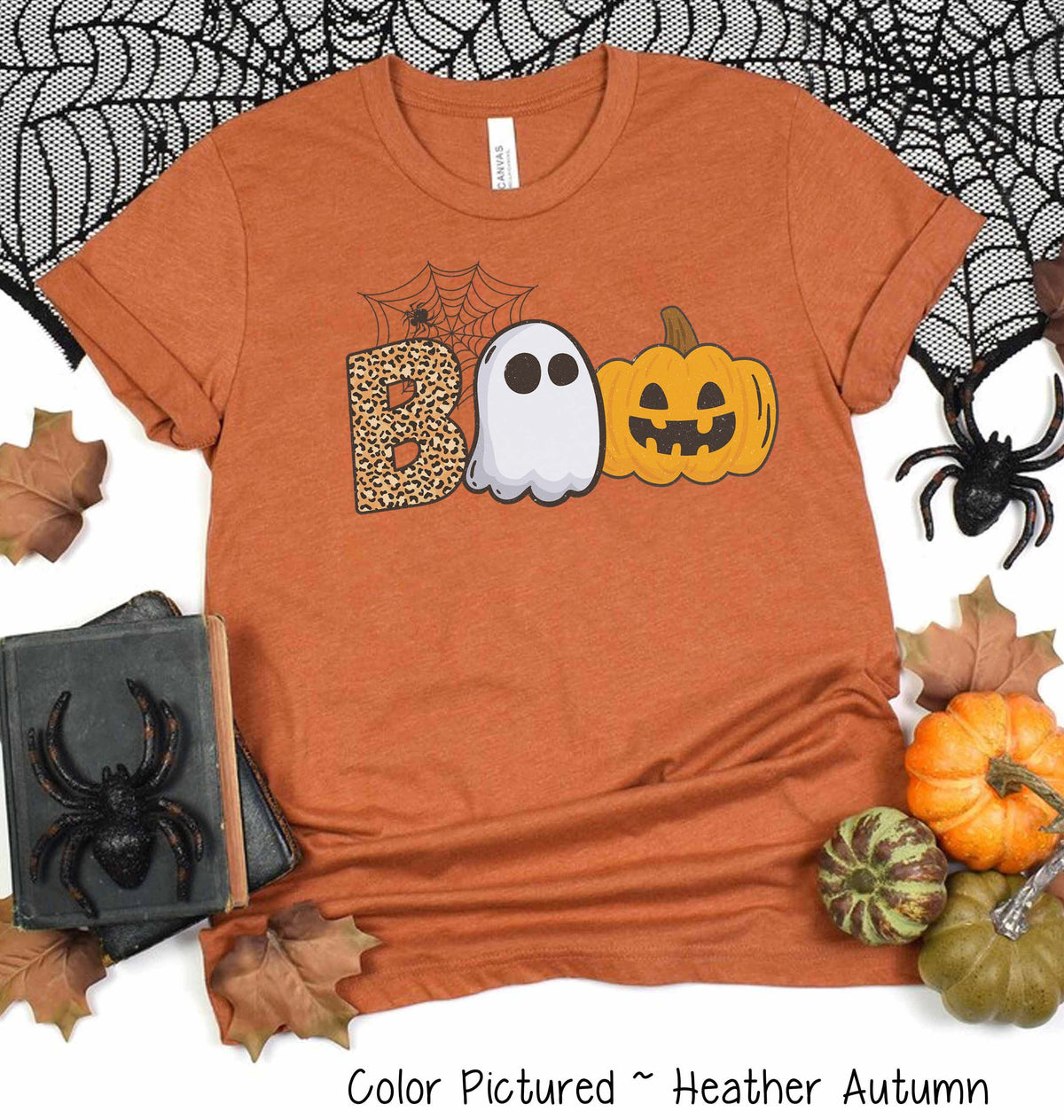 Boo Ghost Pumpkin Halloween Tee