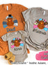 Personalized Pattern Thanksgiving Turkey Family Matching Tee