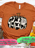 Monogram Cow Hide Pumpkin Fall Tee